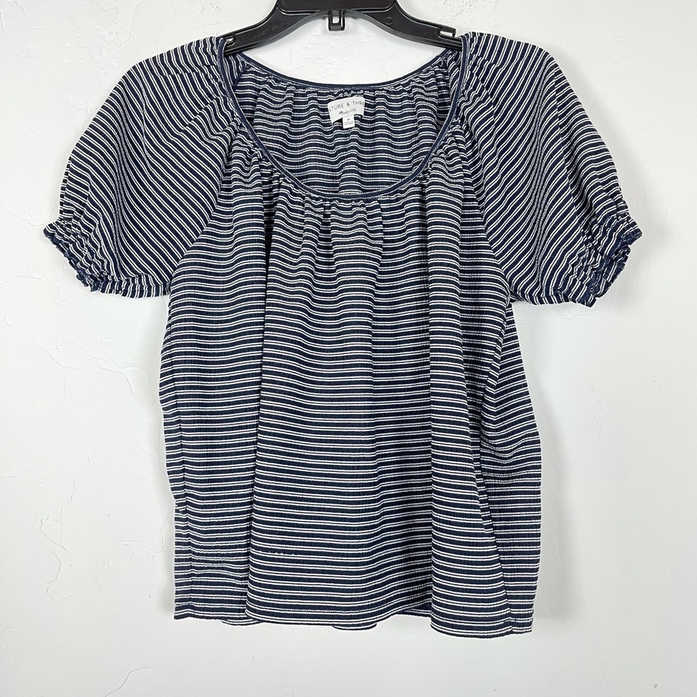 Madewell‎ Texture & Thread Blouse Shirt Striped Top